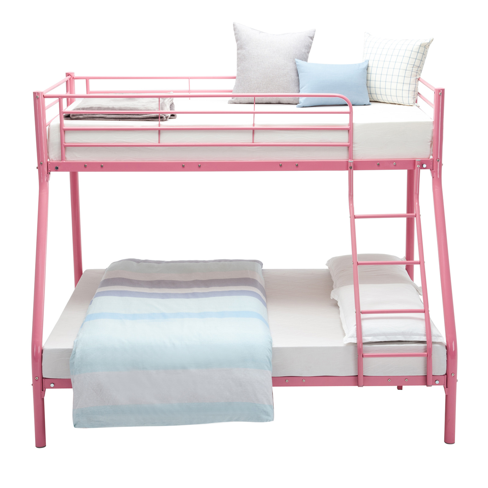 Children Double Bunk Metal Pipe Bed Customizable With School Dormitory