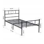 Durable Silver Metal Platform Bed , Heavy Duty Bed Frame Rust Proof