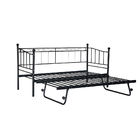 Full Size Modern Metal Daybed High Stablility With Pop Up Trundle Bed