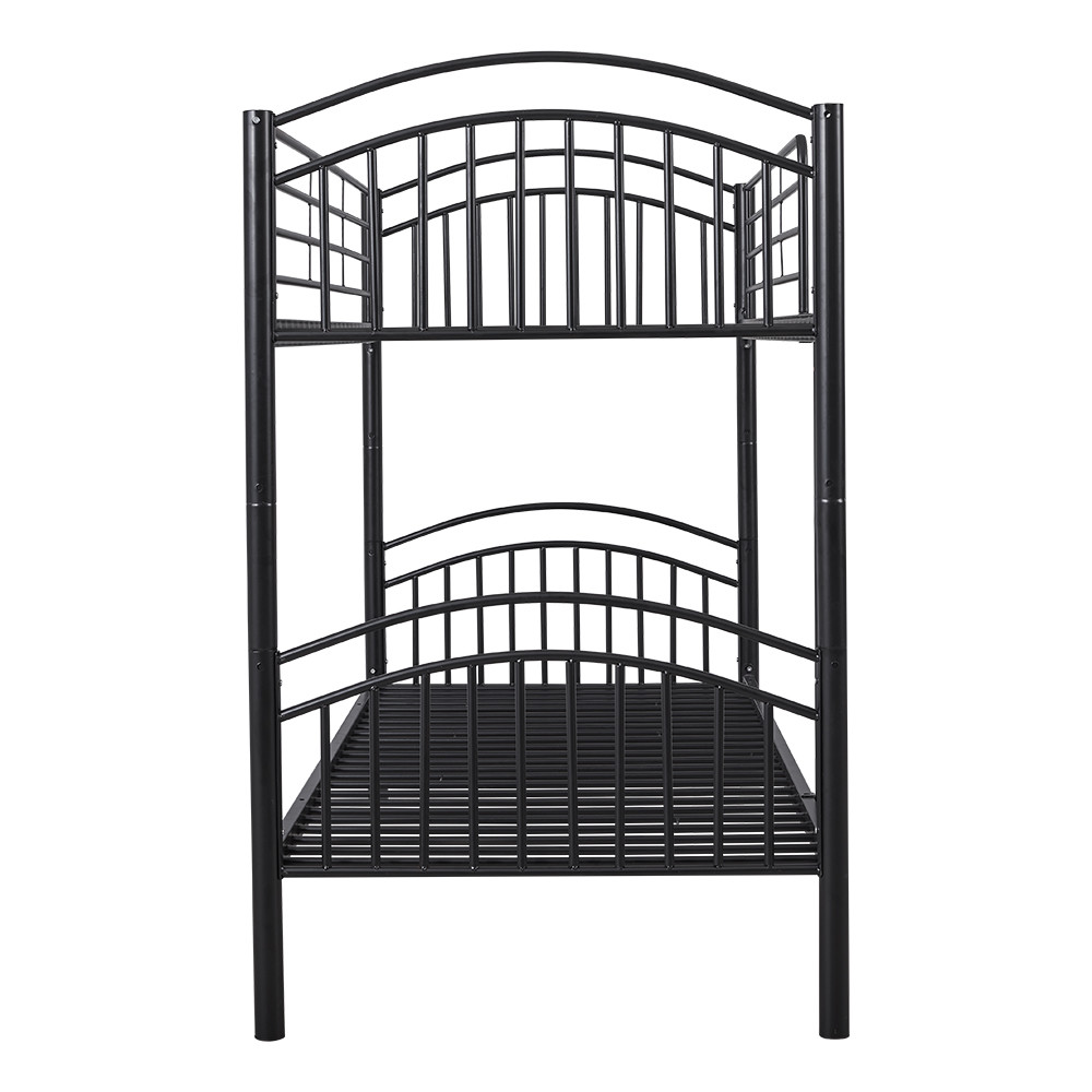 Twin Over Twin Iron Bunk Beds With Removable Ladder Customizable Size