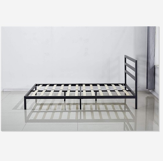 Easy Install Wooden Slat Bed Frame With Mattress And Trundle For Home Guest